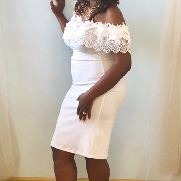 White Floral Dress - Picture 2 of 3